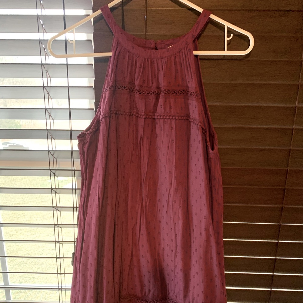 Ann Taylor LOFT Mauve/Purple Halter Shift dress M